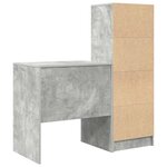 vidaXL Bureau avec rangement 2 Pièces Gris béton 70 x 50 x 76 cm