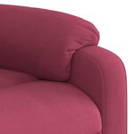 vidaXL Fauteuil de massage inclinable rouge bordeaux velours