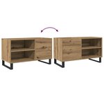 vidaXL Armoire à disques chêne artisanal 84 5x38x48 cm bois ingénierie