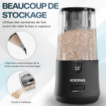 Taille-crayon électrique Reservoir- Crayon 6-12 mm- Démarrage Arrêt automatiques- Pointe tranchant ou émoussé en 3-5 s- Noir- ACROPAQ