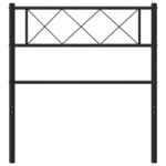vidaXL Tête de lit métal noir 100 cm