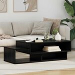 vidaXL Table basse Chêne noir 105 x 50 x 32 5 cm Bois d'ingénierie