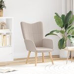 Fauteuil Relaxant VidaXL en Tissu Peluche Gris Clair