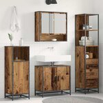 vidaXL Ensemble de mobilier de salle de bain 3 Pièces Bois Ancien