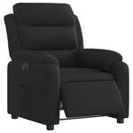 vidaXL Fauteuil inclinable électrique Noir Tissu