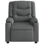 vidaXL Fauteuil inclinable de massage gris foncé tissu
