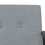 vidaXL fauteuil Gris clair 59 x 75 x 78 cm tissu