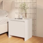 vidaXL Table de chevet blanc 45x34x44 5 cm bois d’ingénierie