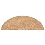 vidaXL Tapis de marches d'escalier 15 Pièces Doré 56x17x3 cm