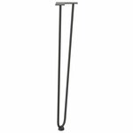 vidaXL Pieds en épingle à cheveux pour consoles  lot de 4  anthracite  72 cm  acier massif