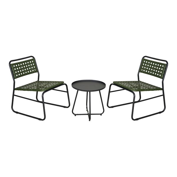 Ensemble de bistrot avec table basse et 2 chaises vert noir 03_0009407