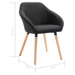 vidaXL Chaises à manger lot de 6 noir tissu