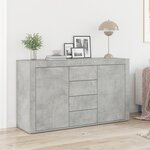 Buffet vidaXL Gris béton Bois d'ingénierie 120 x 36 x 69 cm Rangement