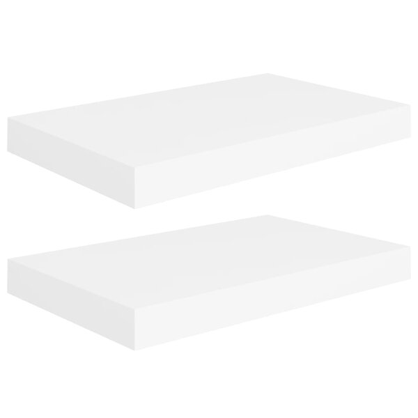 vidaXL Étagères murales flottantes 2 Pièces blanc 40x23x3 8 cm MDF