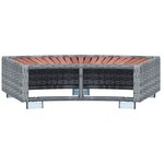 vidaXL Marche de spa Gris Résine tressée 92 x 45 x 25 cm
