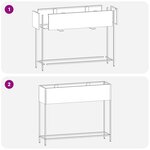 vidaXL Bac de jardin surélevé Argent 100 x 26 x 82 cm Acier galvanisé