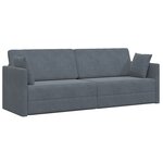 vidaXL Canapé Lit 2-en-1 Gris Sombre 213x144x60 cm Velours