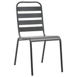 vidaXL Ensemble de salle à manger pour jardin 9 Pièces Anthracite Acier