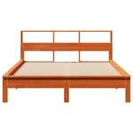 vidaXL Lit bibliothèque sans matelas cire marron 120x200 cm pin massif