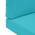 vidaXL Coussin de canapé d'extérieur 3 Pièces Turquoise Polyester