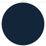 vidaXL Film solaire de piscine flottant PE 250 cm Noir et bleu