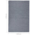 vidaXL Tapis à tissage plat d'extérieur 120x170 cm Bleu