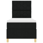 vidaXL Lit Box Spring avec Matelas & LED Noir 80x200 cm Tissu