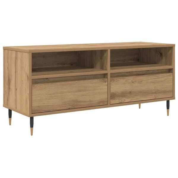vidaXL Meuble TV avec tiroir Chêne artisanal 100 x 34 5 x 44 5 cm