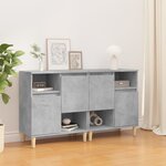 vidaXL Buffets 2 Pièces gris béton 60x35x70 cm bois d'ingénierie