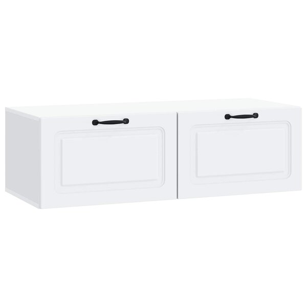 vidaXL Meuble TV mural Blanc 98 x 41 x 30 cm Bois d'ingénierie