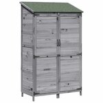 vidaXL Abri de jardin Gris 106 5 x 56 x 176 cm Bois de Sapin Massif