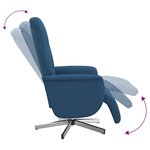 vidaXL Fauteuil inclinable avec repose-pieds bleu tissu