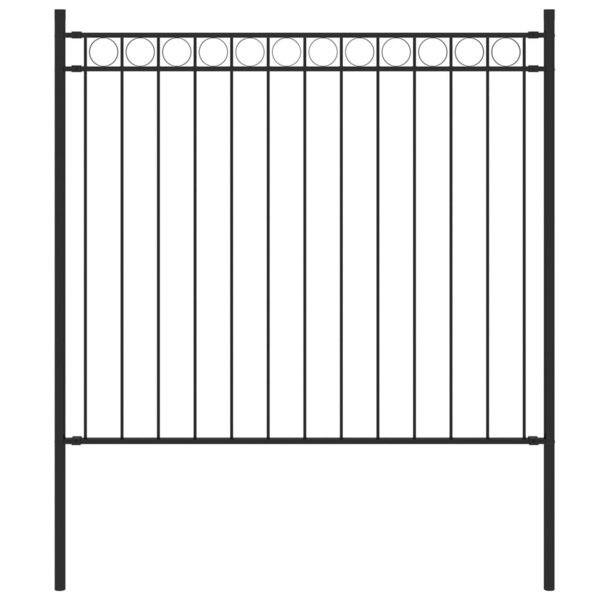 vidaXL Clôture de jardin Acier 1 7x0 8 m Noir