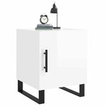 vidaXL Tables de chevet 2 Pièces blanc brillant 40x40x50 cm