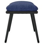 vidaXL Repose-pied Bleu 45x29 5x35 cm Tissu et similicuir