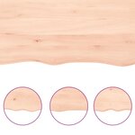 vidaXL Étagère murale 200x30x(2-4) cm bois de chêne massif non traité