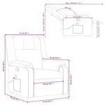 vidaXL Fauteuil de massage inclinable Noir Tissu