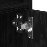 Cabinet roulant vidaXL Chêne noir 55x40x91 cm Bois d'ingénierie