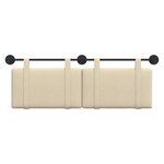vidaXL Tête de lit suspendue Crème Tissu