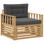 vidaXL Canapé d’extérieur Polyester Blanc