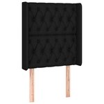 vidaXL Sommier à lattes de lit matelas et LED Noir 80x200cm Tissu