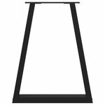 vidaXL Pieds de table à manger en V 2 pièces Noir 50x(72-73 3) cm Acier