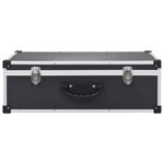 vidaXL Étui de CD pour 80 CD Aluminium ABS Noir