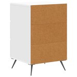 vidaXL Cabinet de chevet avec tiroir Blanc brillant 43 x 41 x 66 5 cm