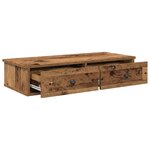 vidaXL Étagère murale avec tiroirs vieux bois bois d'ingénierie