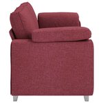 vidaXL Canapé avec coussin Rouge bordeaux 219 x 77 x 82 cm tissu