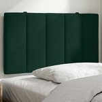 vidaXL Coussin de tête de lit Hanko vert foncé 80 cm velours