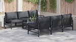 vidaXL Ensemble de canapé de jardin 7 Pièces Anthracite Acier & Tissu