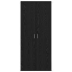 vidaXL Buffet Chêne Noir 80x39x178 cm Bois aggloméré