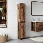 vidaXL Armoire de salle de bain Bois ancien 30 x 33 x 190 cm